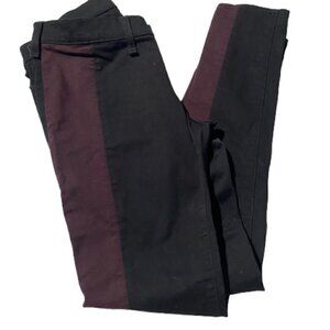 Rag & Bone Black and Red Wine Striped Skinny Jeans Store Exclusive